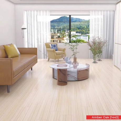 Impressive SPC Wooden Flooring | 5mm Amber Oak – 1443 | Elegant Cliq