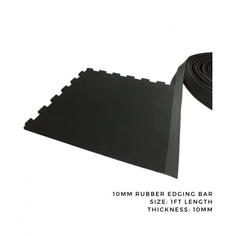 Thanh Bo Viền Cao Su 10mm Cho Gạch Cao Su | Nẹp Viền An Toàn Giá Tốt Cho Sàn Gym DIY