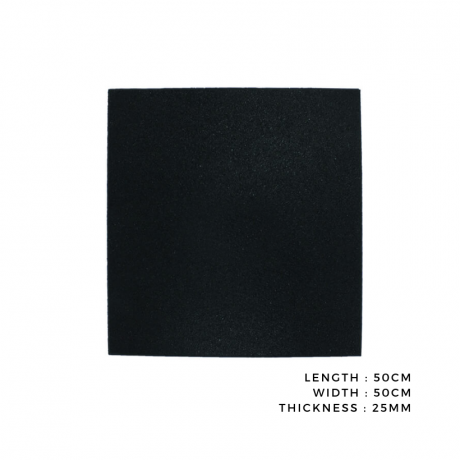 Thảm Cao Su Sân Chơi Màu Đen 25mm Cao Cấp Chống Trượt Cho Trẻ Em | Playmat Standard 25