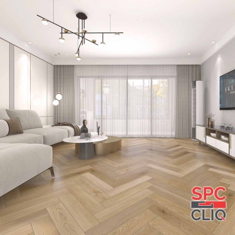 Sàn Nhựa SPC Xương Cá 4mm Golden Pecan – Giải Pháp Sàn Sang Trọng & Bền Bỉ