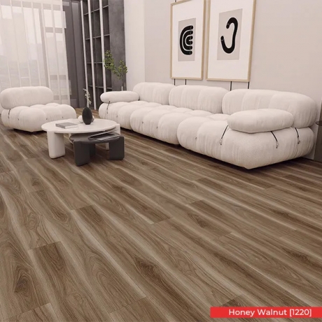 Quality SPC Interlocking Flooring | 5mm Honey Walnut – 1220 | Elegant Cliq