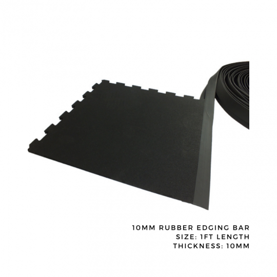 Thanh Bo Viền Cao Su 10mm Cho Gạch Cao Su | Nẹp Viền An Toàn Giá Tốt Cho Sàn Gym DIY