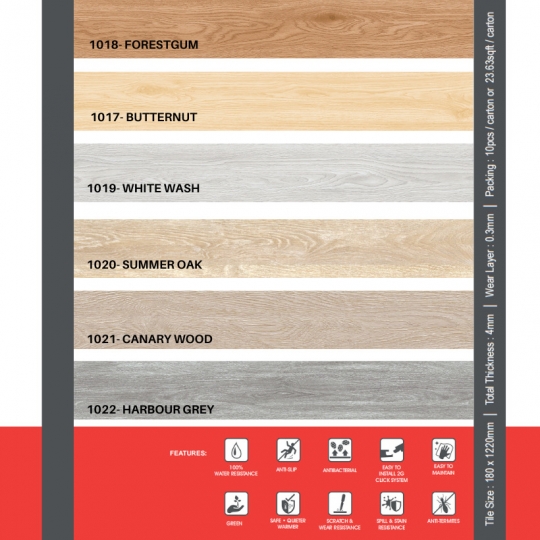Canary Wood SPC Flooring | Prime Cliq 4 | 4mm SPC Click Flooring
