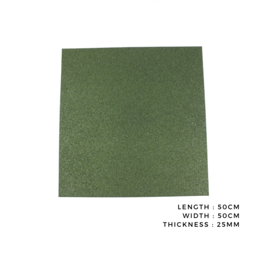 Thảm Cao Su Sân Chơi Xanh Lá 25mm Cao Cấp Chống Trượt Cho Trẻ Em | Playmat Standard 25