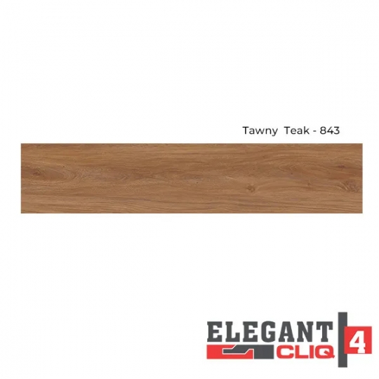 Reliable SPC Flooring for Staircase | 4mm Tawny Teak – 843 | Elegant Cliq