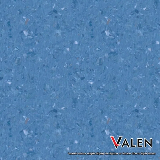VALEN HOMOGENEOUS VINYL ROLL – ARTIC BLUE 1489