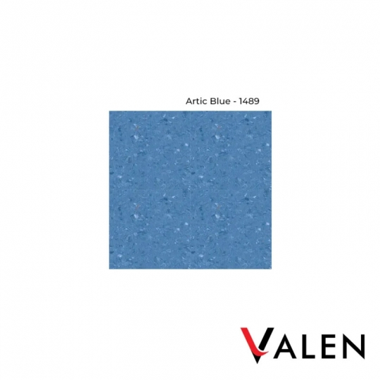 VALEN HOMOGENEOUS VINYL ROLL – ARTIC BLUE 1489