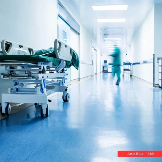 VALEN HOMOGENEOUS VINYL ROLL – ARTIC BLUE 1489