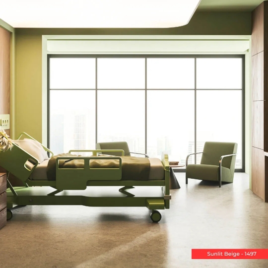 SÀN VINYL CUỘN CAO CẤP | SUNLIT BEIGE – 1497 | HEXA VINYL ROLL