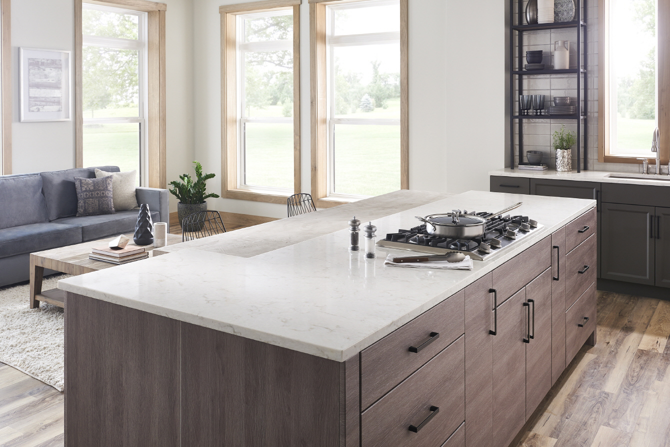 Biến sàn bếp thành điểm nhấn cho cả không gian